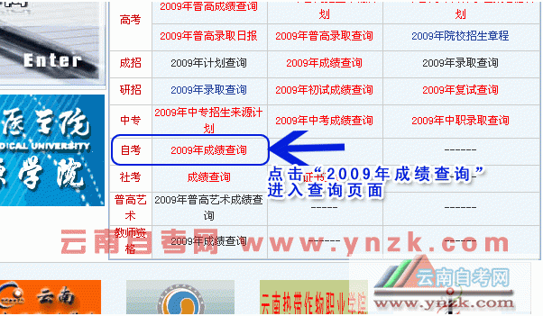 云南自考成績查詢圖