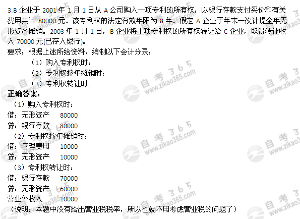 2004年1月自考《企業會計學》試題及答案