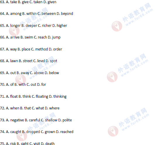 2016年11月北京學(xué)位英語(yǔ)完型填空試題